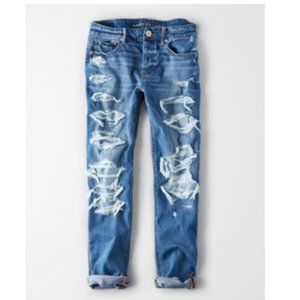 American Eagle AE Tomgirl Ripped Jeans, 8 Long